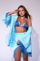 Kimono Aura Franjas Azul Onda