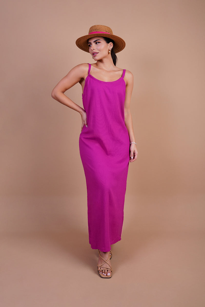 Vestido Aurora Fúcsia