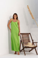 Vestido Aurora Verde Limão