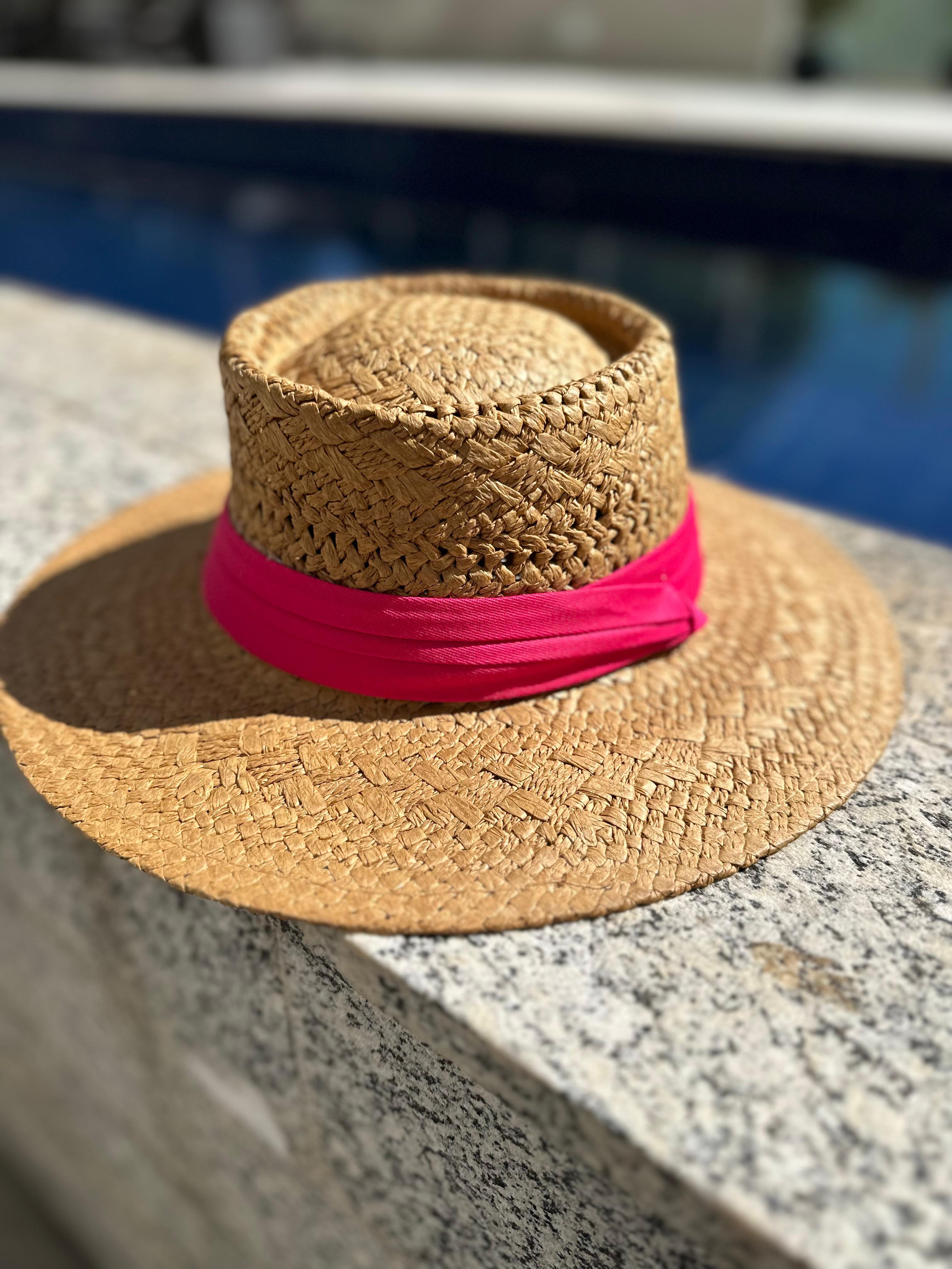 Chapéu Palha com Faixa - MANU DINIZ BEACHWEAR