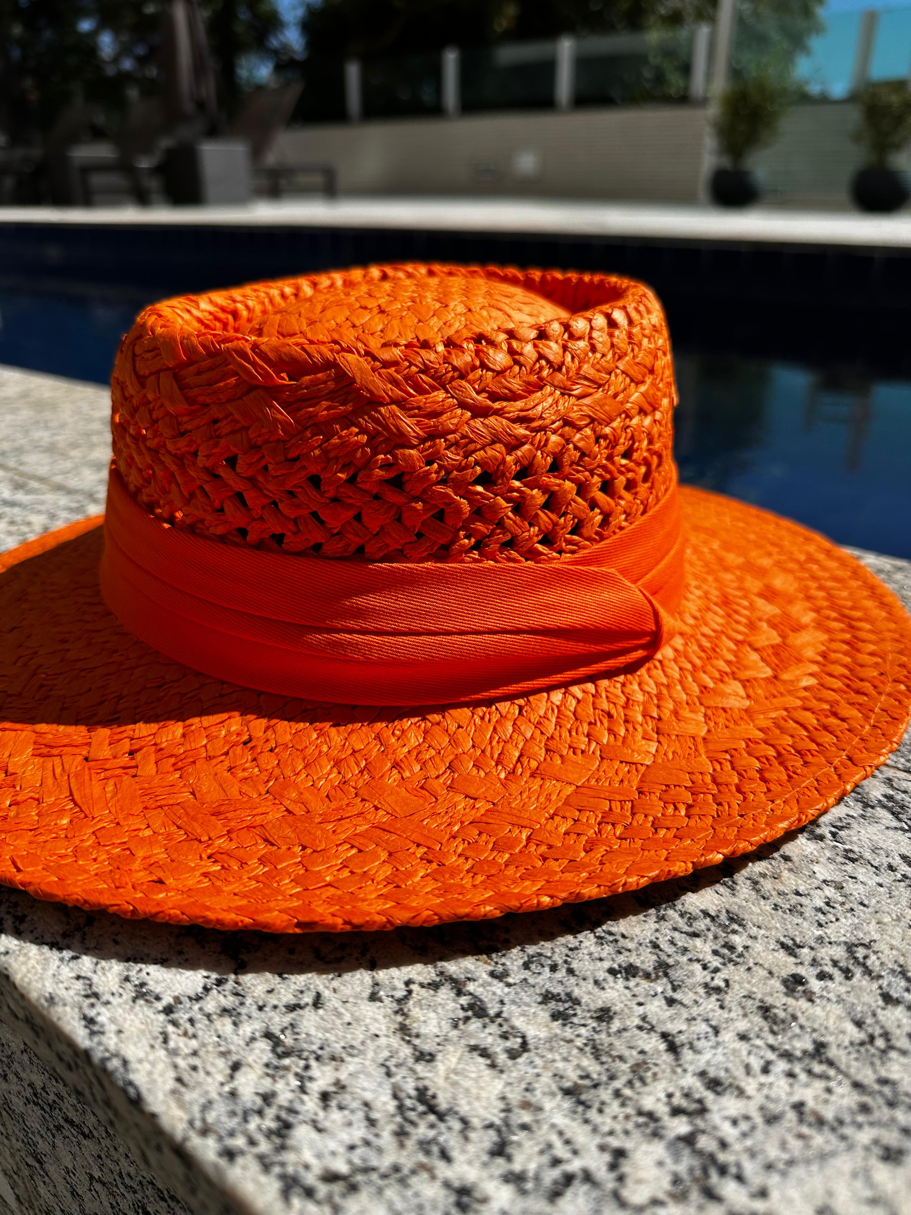 Chapéu Palha com Faixa - MANU DINIZ BEACHWEAR
