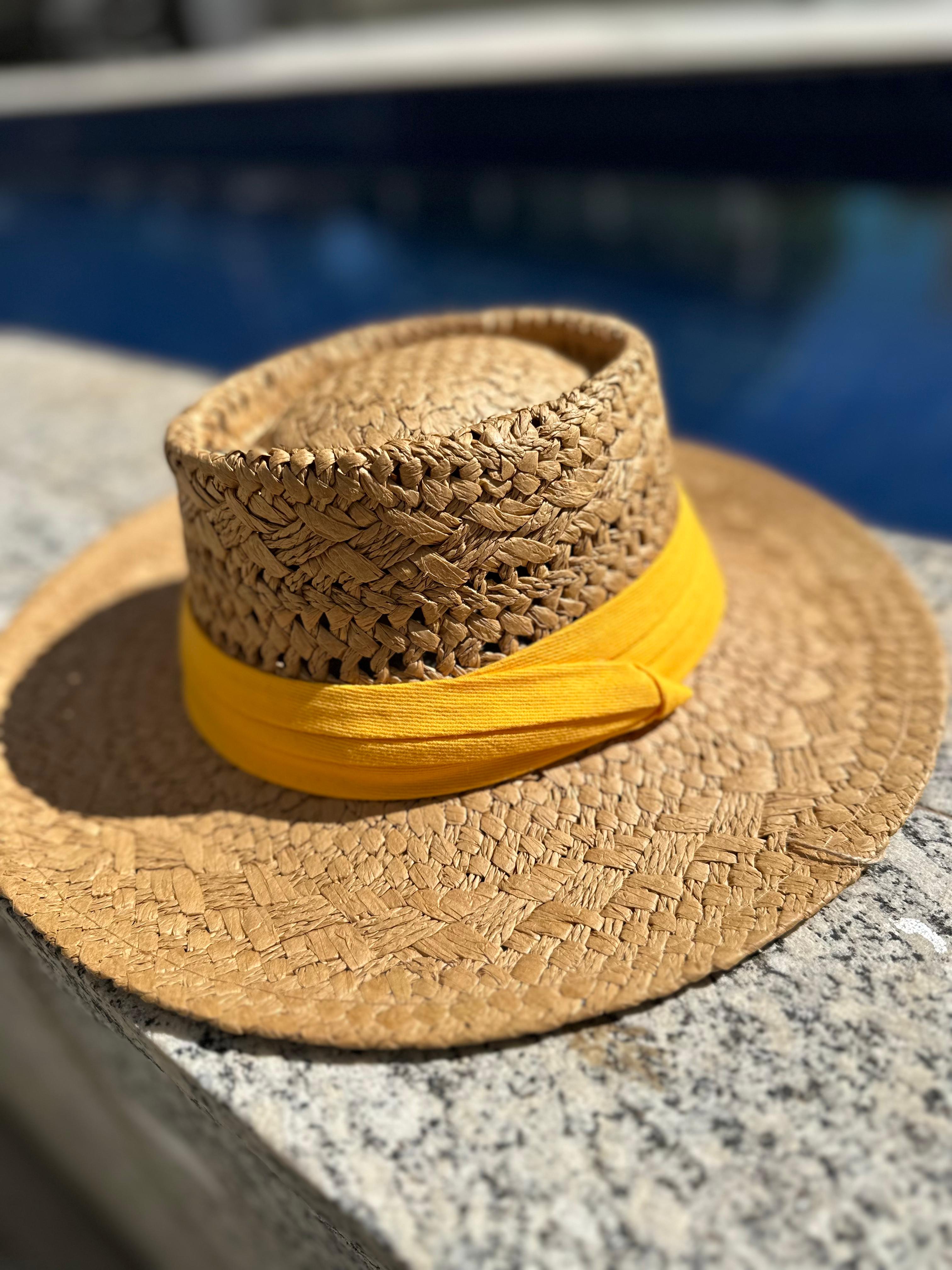 Chapéu Palha com Faixa - MANU DINIZ BEACHWEAR