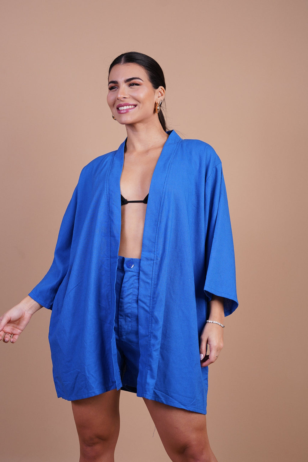 Kimono Aura Azul Oceano - MANU DINIZ BEACHWEAR