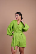 Kimono Aura Verde Lima - MANU DINIZ BEACHWEAR