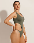 Maiô Atena Verde Oliva - MANU DINIZ BEACHWEAR