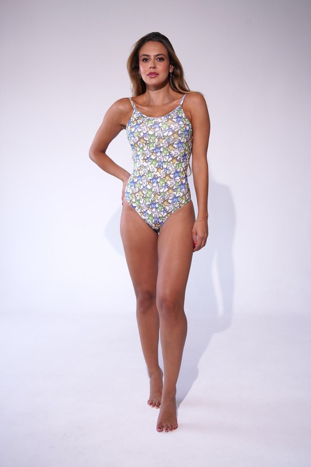 Maiô Estampado Camburi Estrelas - MANU DINIZ BEACHWEAR