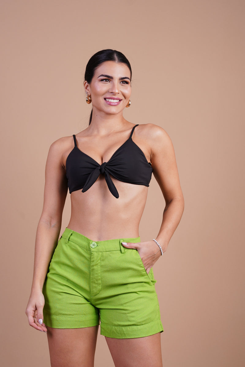 Short Ostra Verde Limão
