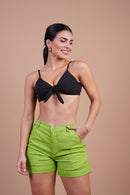 Short Ostra Verde Limão
