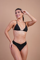 Top Cortininha Ombro Preto