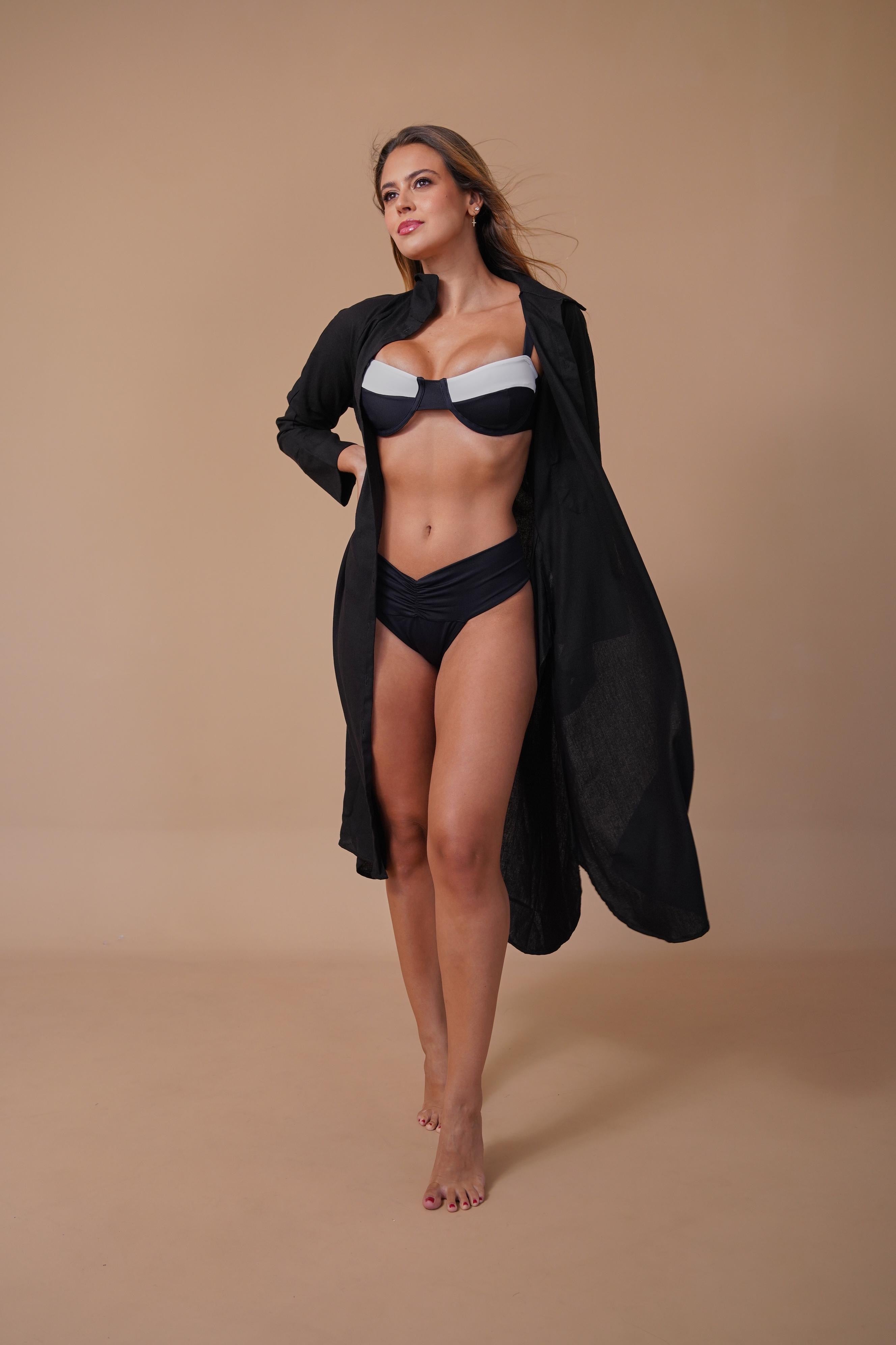 Vestido Antônia Preto - MANU DINIZ BEACHWEAR