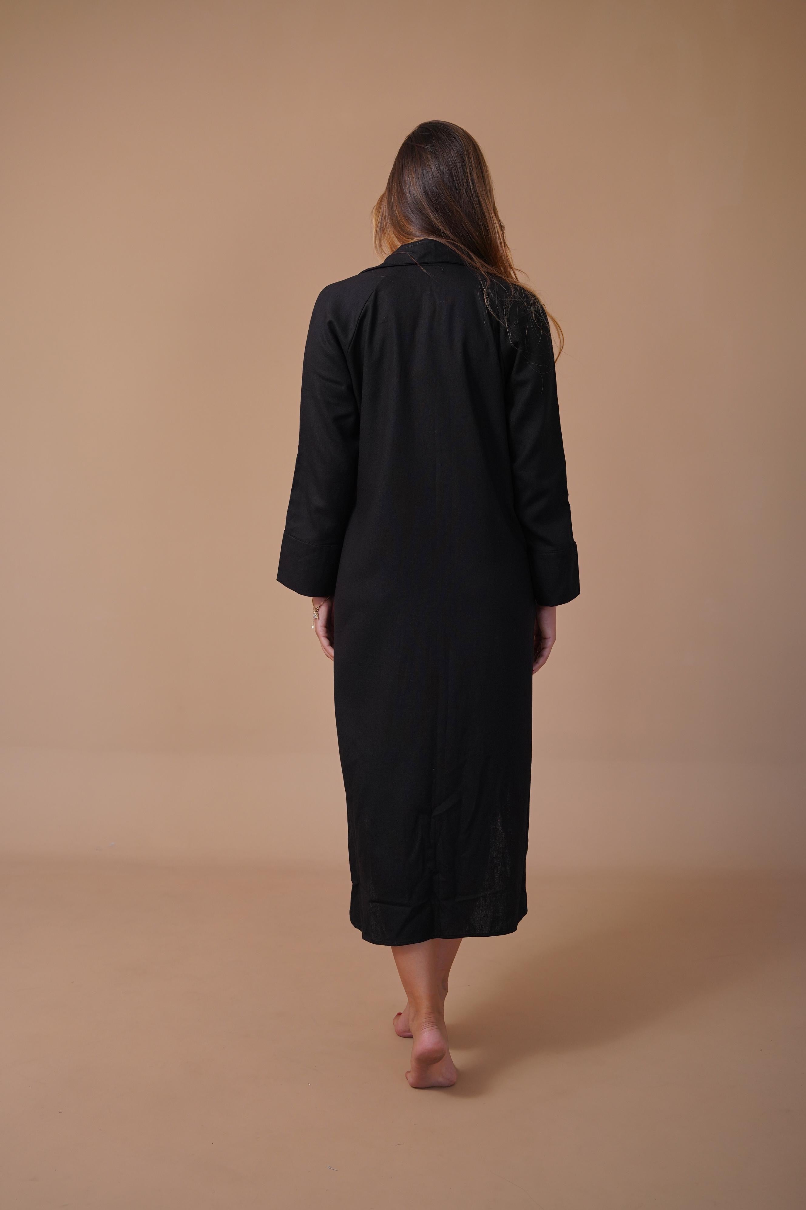 Vestido Antônia Preto - MANU DINIZ BEACHWEAR